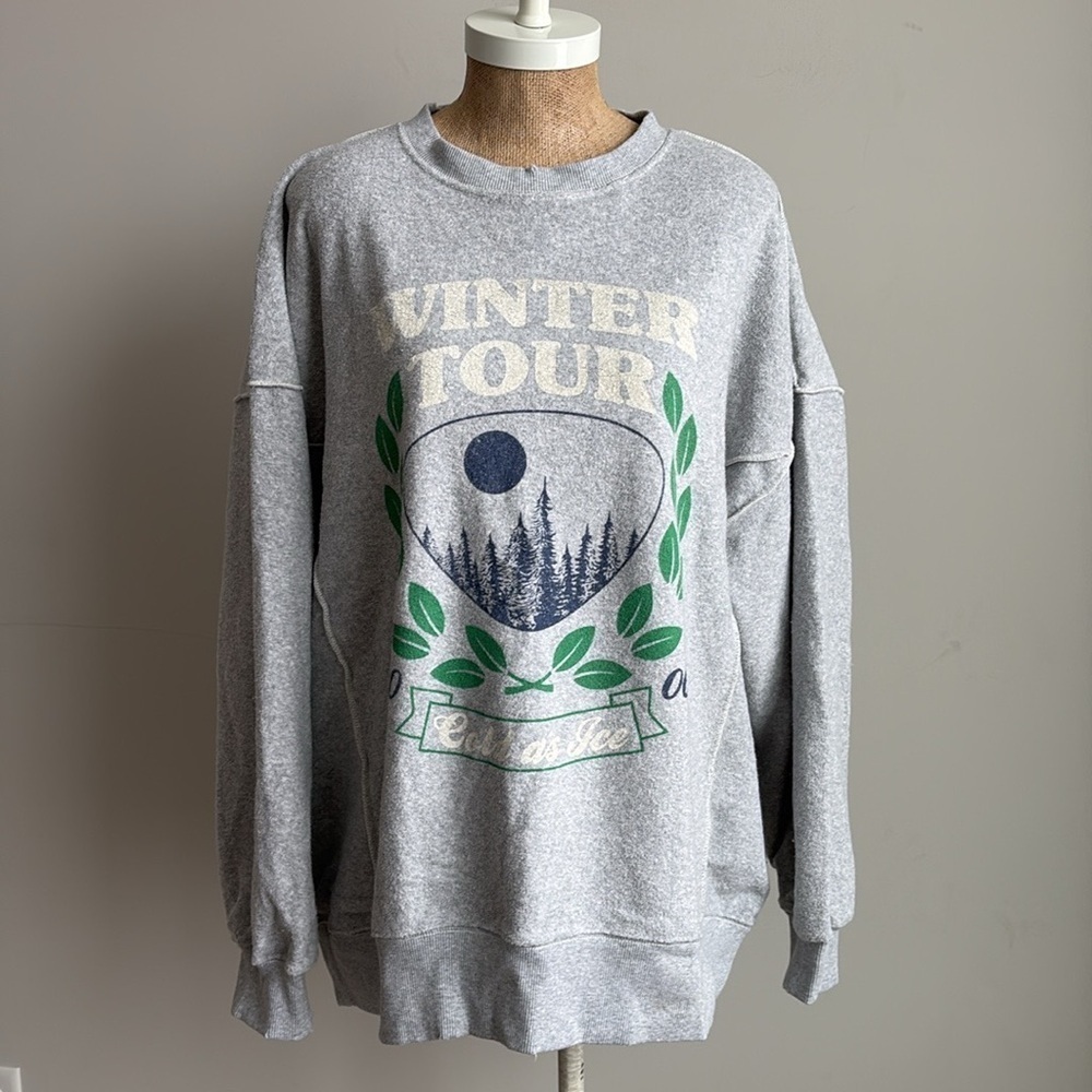 Aerie The Chill Cozy Crew Sweatshirt Large NEW! - Picture 3 of 11